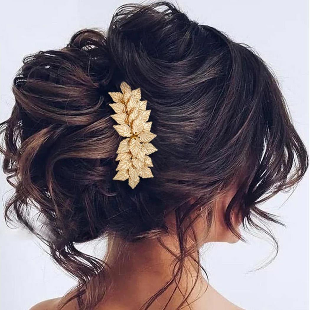 Gorais Gold Leaf Wedding Hair Comb Leaves Bridal Hair Piece Bride Hair Accessories for Women and Girls - Image 4