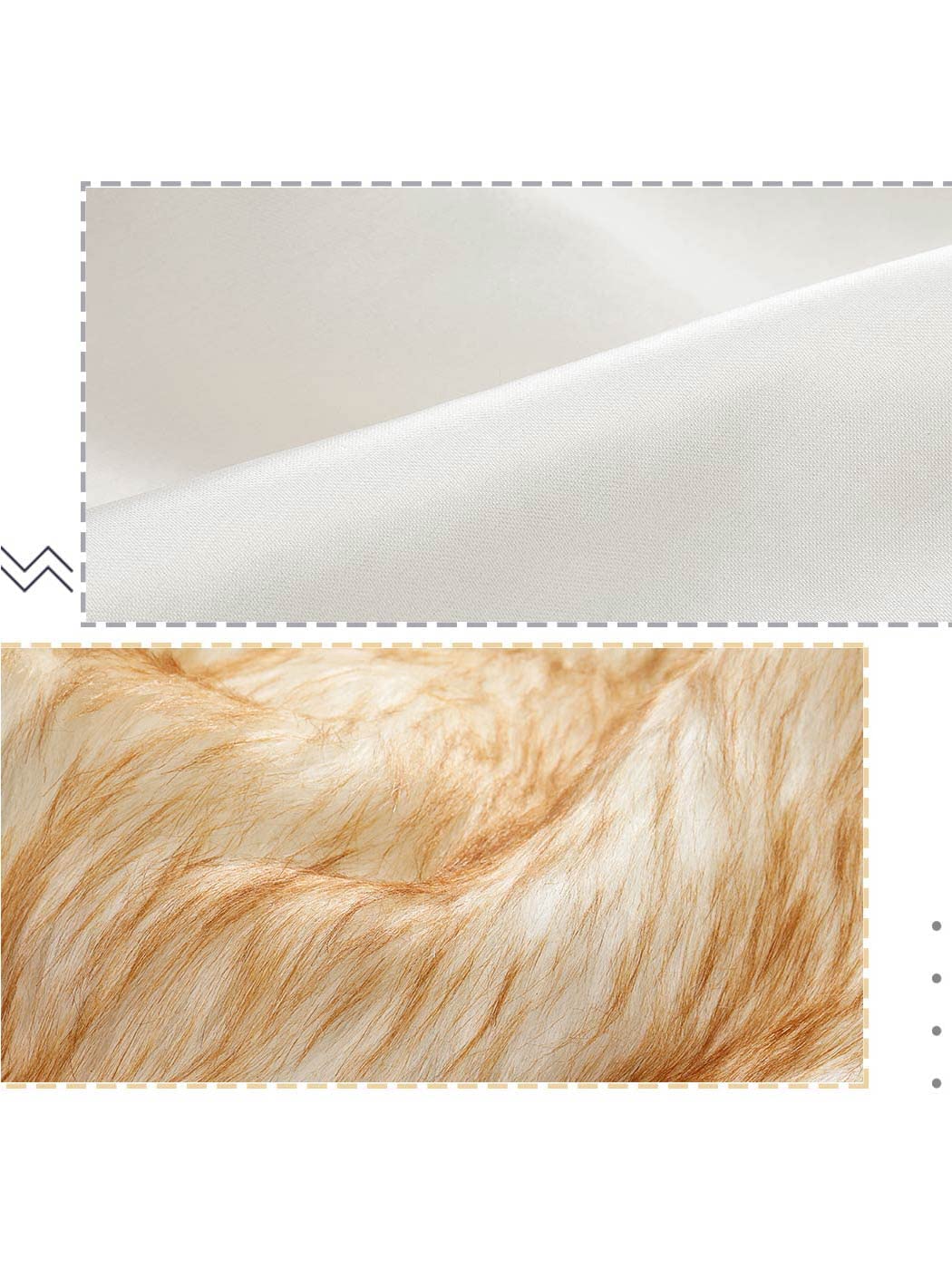 GORAIS Women's Wedding Faux Fur Shawls and Wraps Bridal Fur Scarf Stoles with Brooch for Bride and Bridesmaids - Image 3